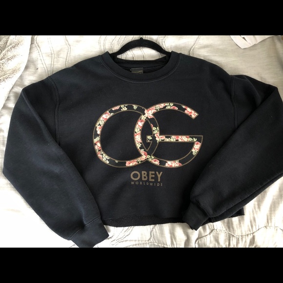 Obey cropped crewneck - Picture 1 of 6